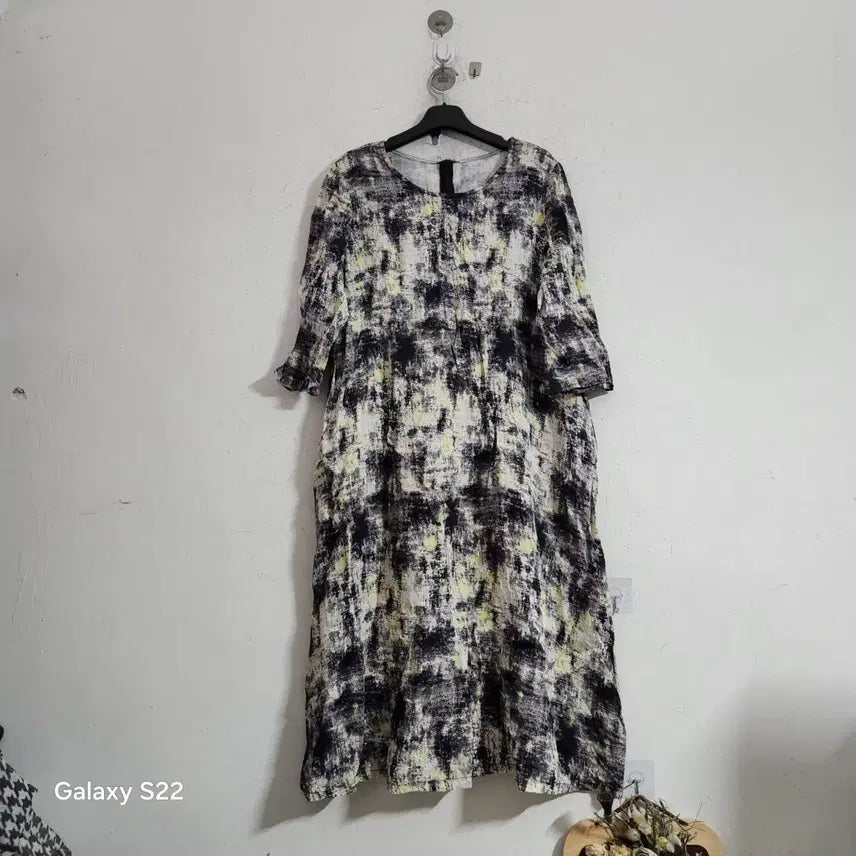 [BUNJANG] Patterned Long Dress / 인견패턴 롱원피스
