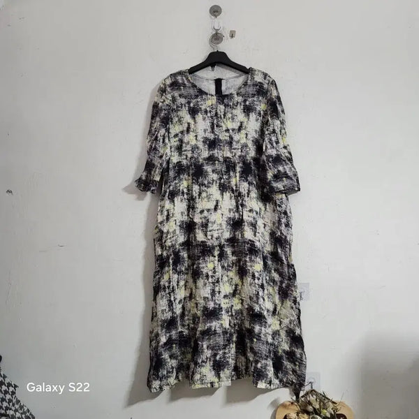 [BUNJANG] Patterned Long Dress / 인견패턴 롱원피스