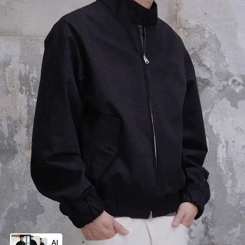 [BUNJANG] DIVEIN Loosed Harrington Jacket Black Size 1 / [새상품] 다이브인 루즈드 해링턴 자켓 블랙 1사이즈