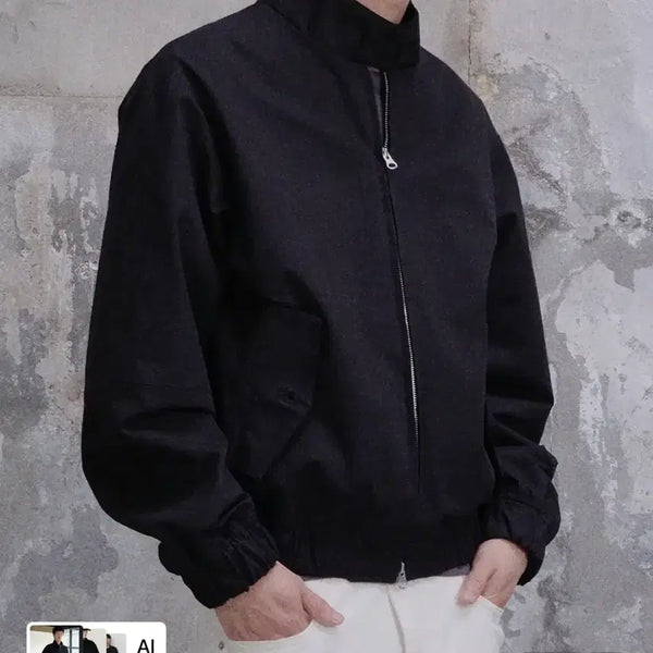 [BUNJANG] DIVEIN Loosed Harrington Jacket Black Size 1 / [새상품] 다이브인 루즈드 해링턴 자켓 블랙 1사이즈