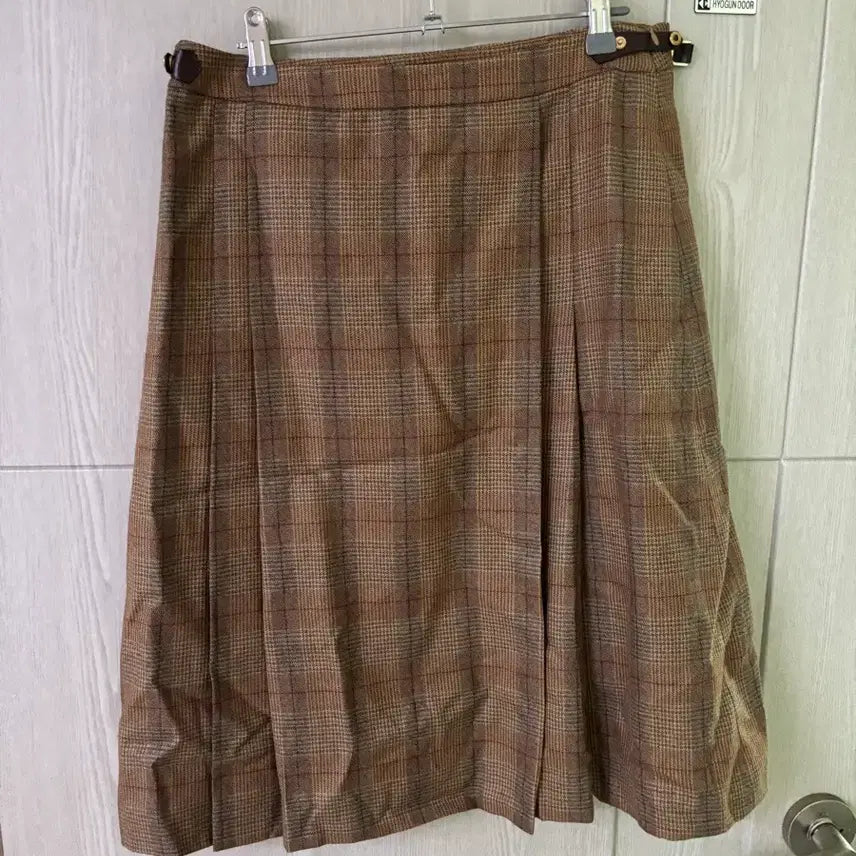 [BUNJANG] Vintage Check Midi Skirt / 빈티지 체크 미디 스커트