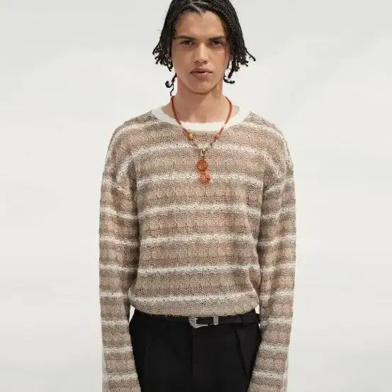 [BUNJANG] Andersson Bell Oversized Stripe Pullover Sweatshirt XL / 앤더슨벨 오버핏 스트라이프 풀오버 스웨트 xl