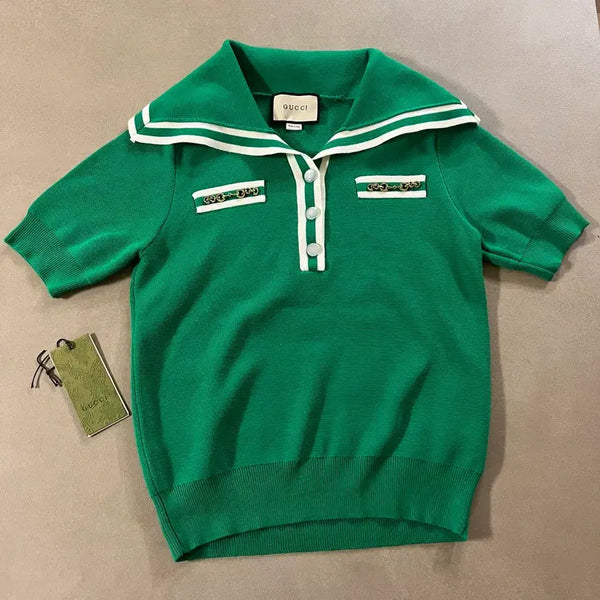 [BUNJANG] Gucci Sailor Collar Knit Large / 구찌 세일러 카라 니트 라지