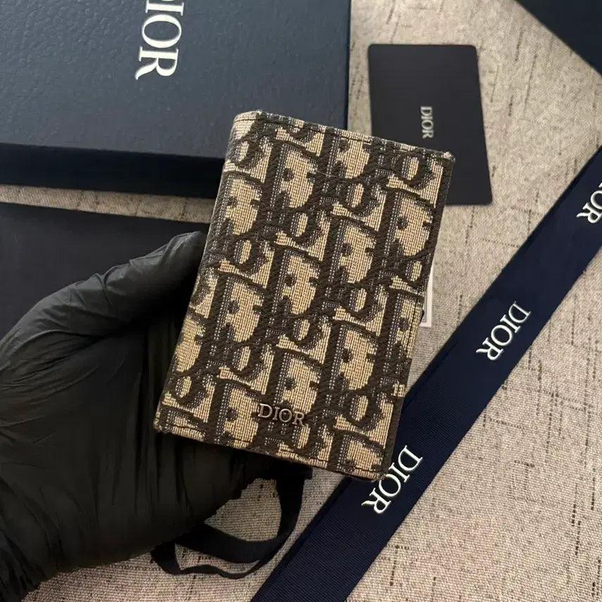 [BUNJANG] Dior Dior Oblique Organizer Cardholder Beige Full Set / [새상품급]디올 오블리크 오거나이저 카드지갑 베이지 풀구성