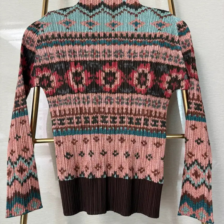 [BUNJANG] Pleats Please Knit Pattern Long Sleeve T-Shirt / 플리츠 플리즈  니트 패턴 티셔츠