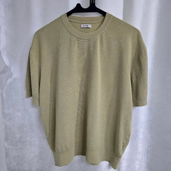 [BUNJANG] System Short-Sleeve Knit Yellow / 시스템 반팔 니트 옐로우 (2287)
