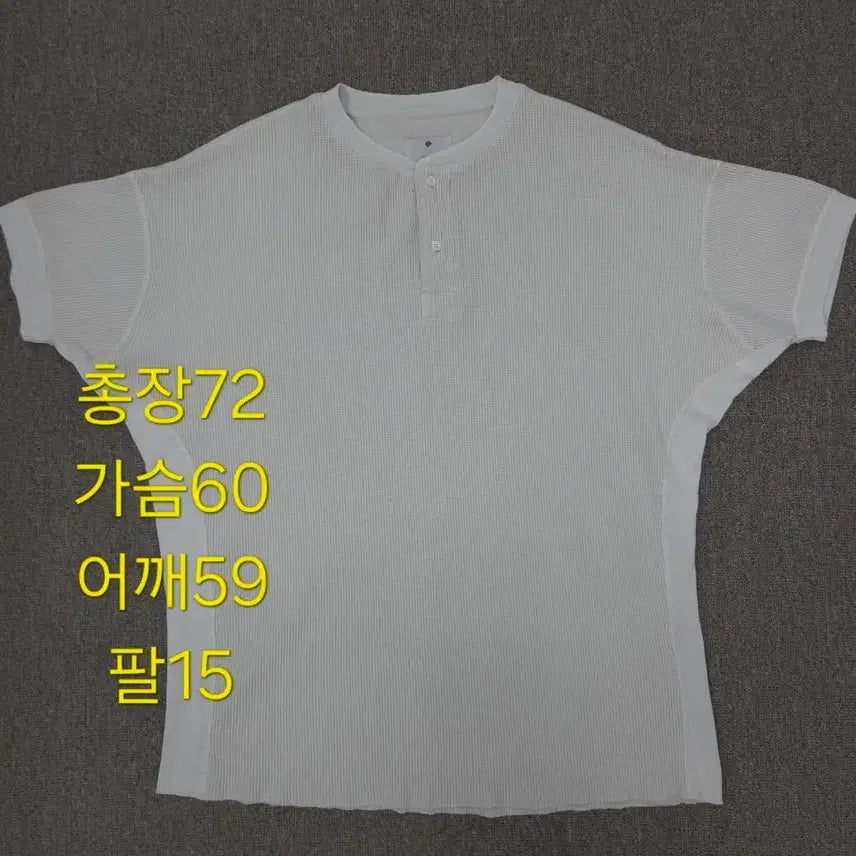 [BUNJANG] HEYSTE Original Thermal Henley Knit Short Sleeve T-Shirt / 2사이즈 헤이스트 HEYSTE 오리지널 써멀 헨리넥 니트 반팔