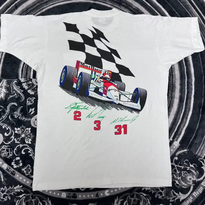 [BUNJANG] 90s Marlboro Racing Short Sleeve T-Shirt XL / (XL) 90s 빈티지 말보로 프로모 레이싱 반팔 티셔츠