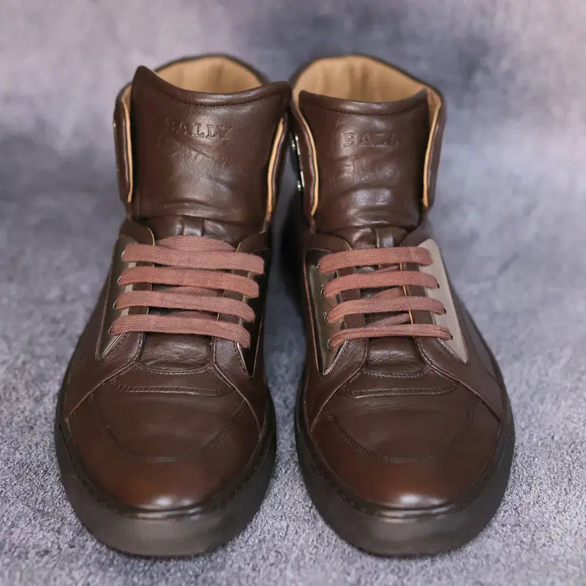 [BUNJANG] Bally Leather High-Top Sneakers / 발리(BALLY) 통가죽 하이탑 스니커즈