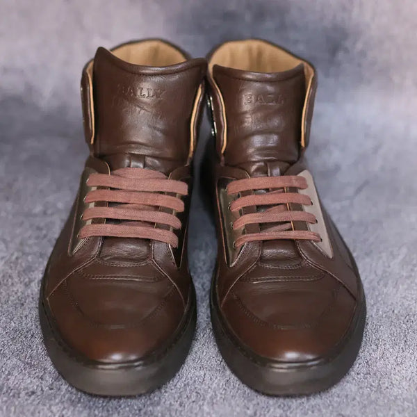 [BUNJANG] Bally Leather High-Top Sneakers / 발리(BALLY) 통가죽 하이탑 스니커즈