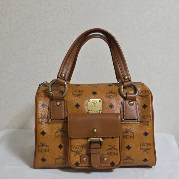 [BUNJANG] MCM Visetos Boston Bag Tote Bag / [정품] MCM 가방 비세토스 보스턴백 토트백