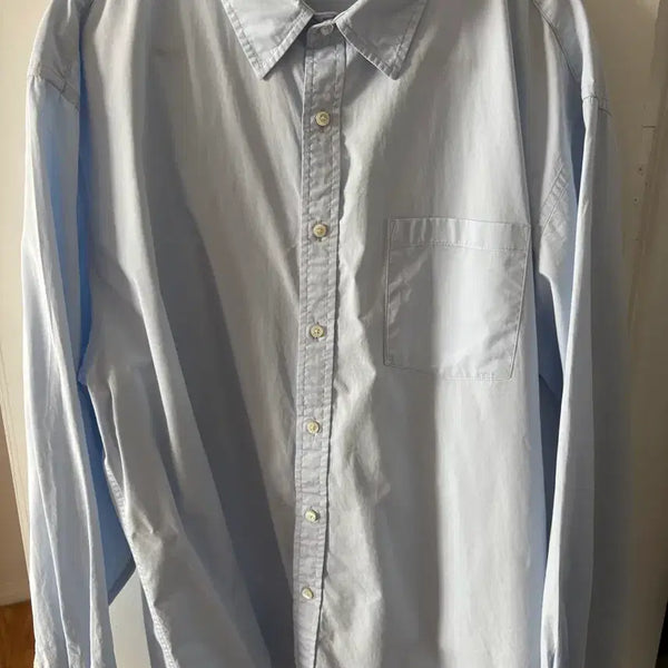 [BUNJANG] Branded Easy Cotton Shirt Sky Blue XL / [XL] 브랜디드 이지 코튼 셔츠 스카이블루