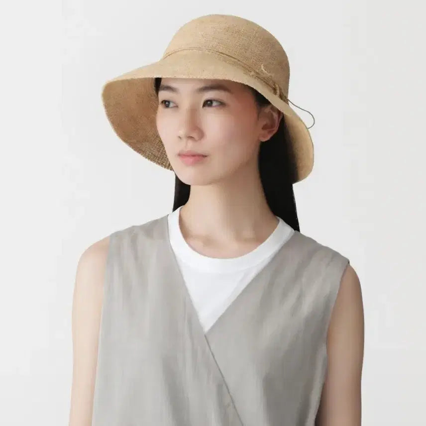 [BUNJANG] Muji Foldable Raffia Capeline Hat / 무인양품 접이식 라피아 캐플린 햇