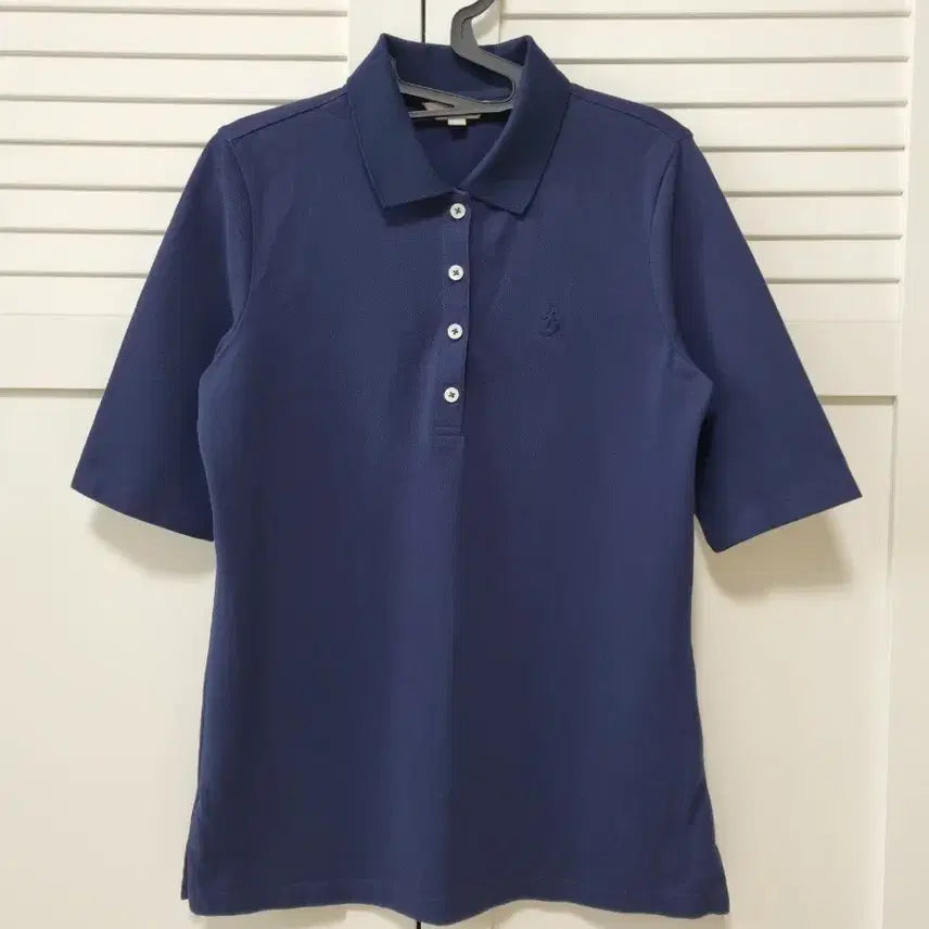[BUNJANG] Beanpole Navy 5-Sleeve Pique T-Shirt / (시착만 했던)빈폴 5부소매 피케티셔츠. 95.네이비