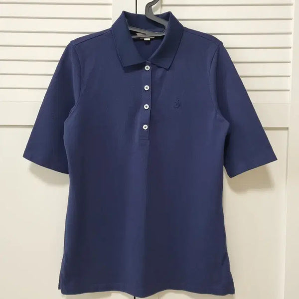 [BUNJANG] Beanpole Navy 5-Sleeve Pique T-Shirt / (시착만 했던)빈폴 5부소매 피케티셔츠. 95.네이비