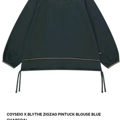 [BUNJANG] Koiseo Zigzag Blouse Charcoal / 미개봉 코이세이오 브라이스 지그재그 블라우스 차콜