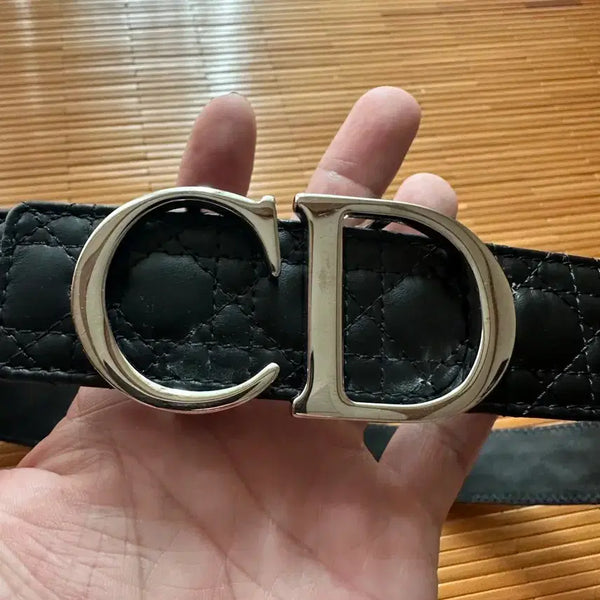 [BUNJANG] Dior Cannage Pattern Leather Belt Size 85 / 디올 까나쥬 패턴 가죽 벨트 사이즈 85