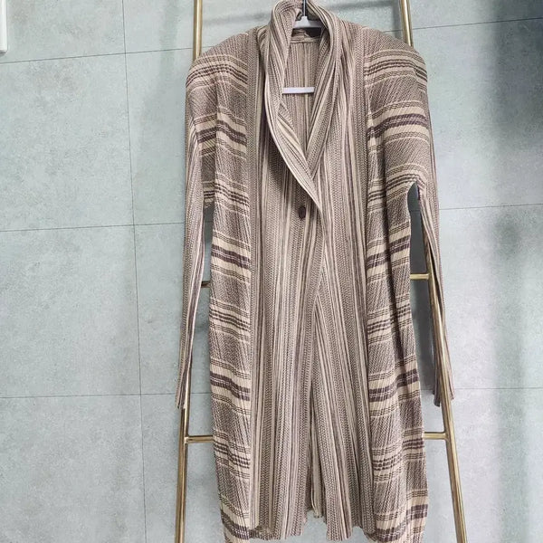 [BUNJANG] Pleats Please Issey Miyake Striped Cardigan / 플리츠플리즈 가디건