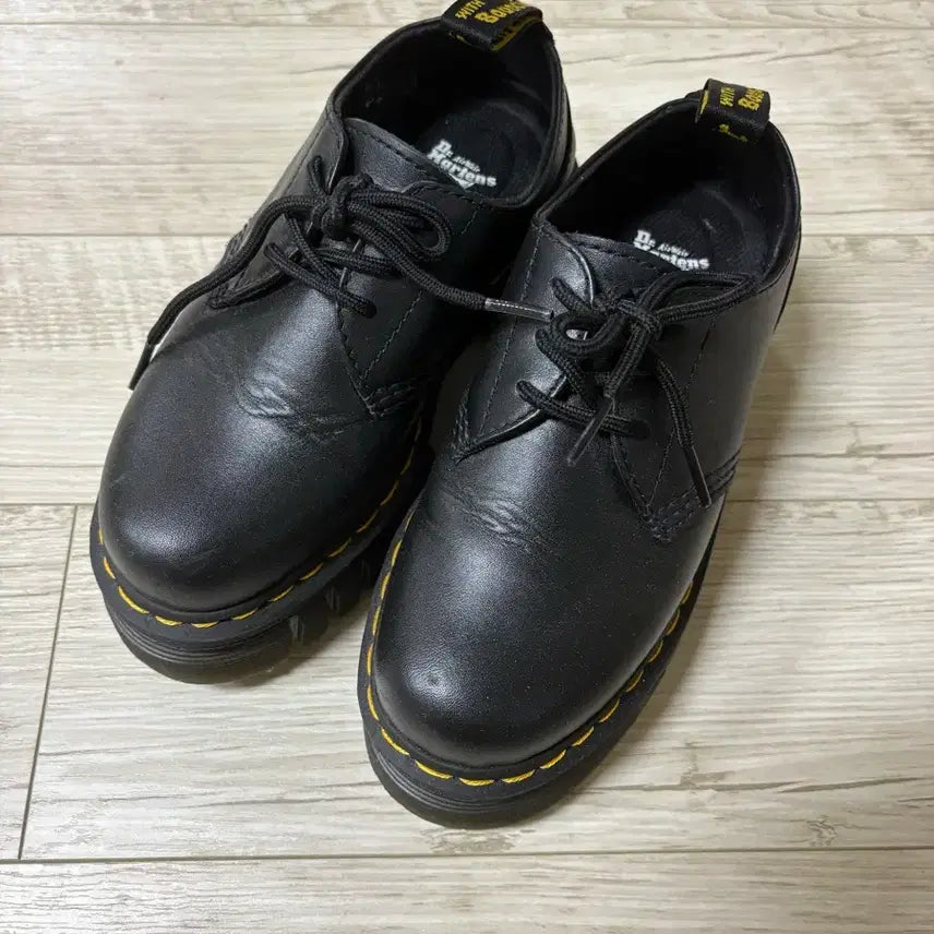 [BUNJANG] Dr. Martens Audrick Quad Nappa Leather 3-Eye Shoes / 닥터마틴 3홀 오드릭 쿼드 나파 블랙 220