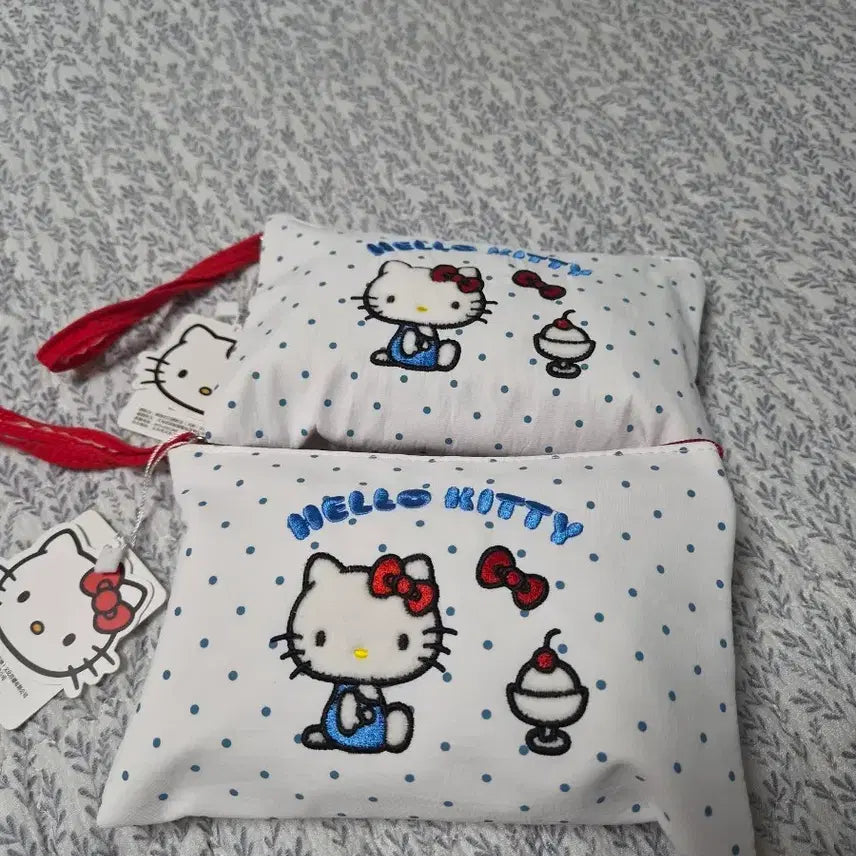 [BUNJANG] Hello Kitty Pouch Red/Sky / 헬로키티 파우치  빨강:하늘