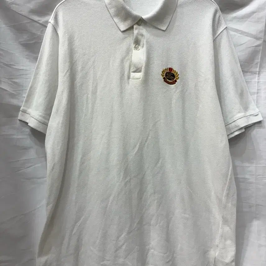 [BUNJANG] Burberry White Polo Shirt L/100 / 정품) 버버리 화이트 카라티 L/100사이즈