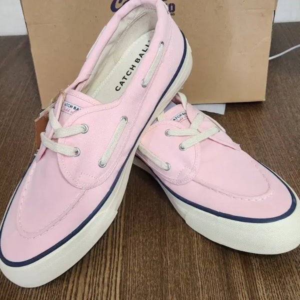 [BUNJANG] Catch Ball Canvas Boat Shoes Pink / 새상품 캐치볼 캔버스  슈즈 핑크