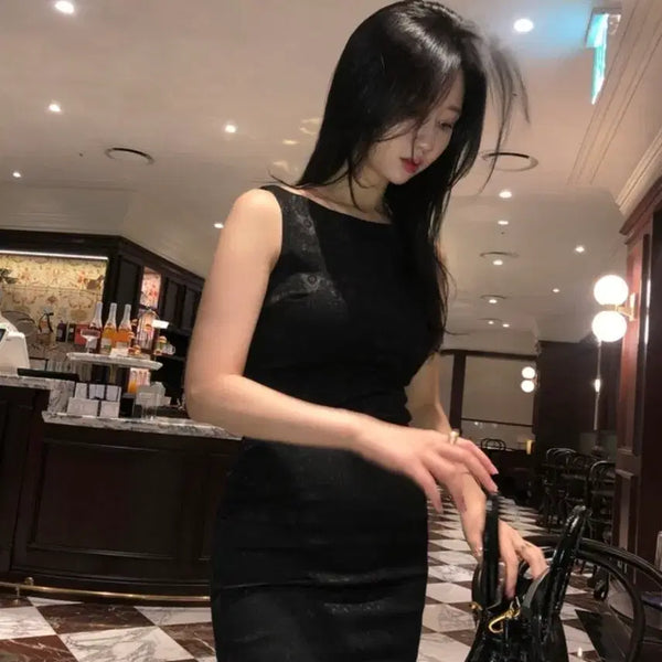 [BUNJANG] Joyful Design Black V-neck Dress S / 조이풀디자인 바.카라드레스 블랙 s