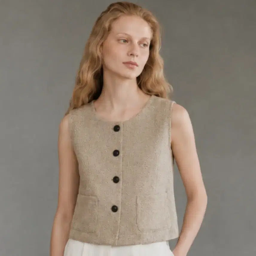 [BUNJANG] URAGO Tweed Vest / 유라고 트위드 베스트