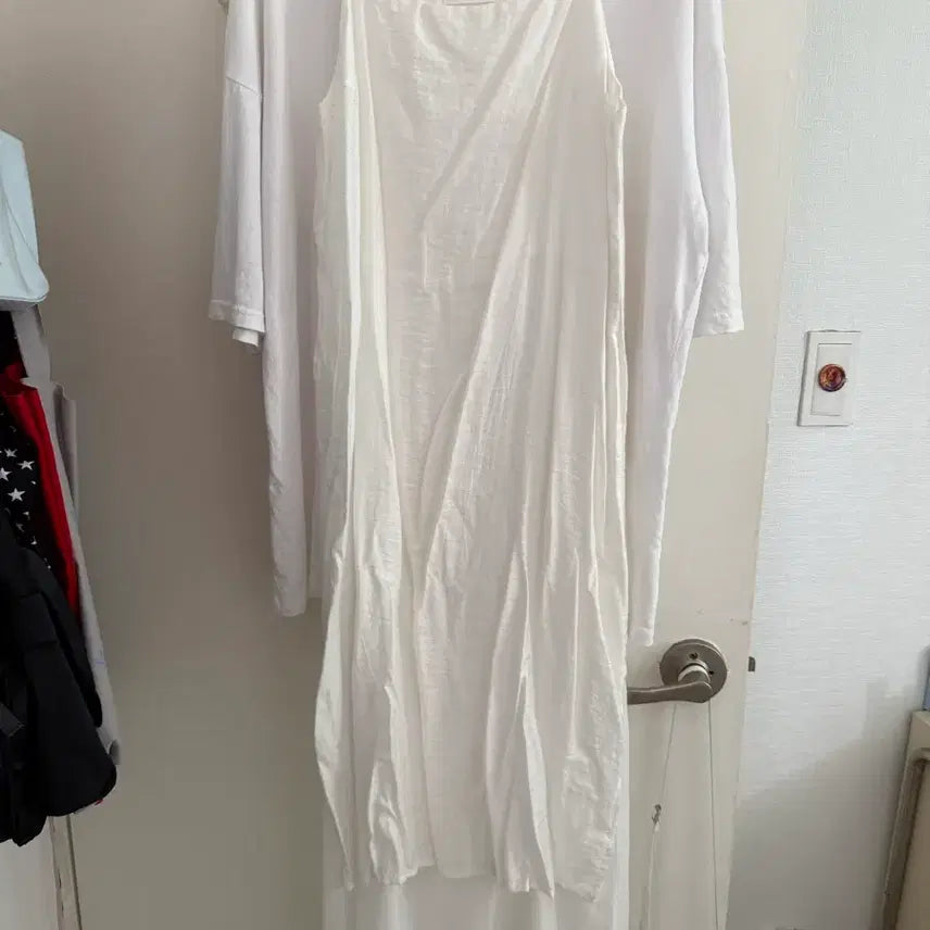 [BUNJANG] White Layered Long Dress / 화이트 레이어드 롱 원피스