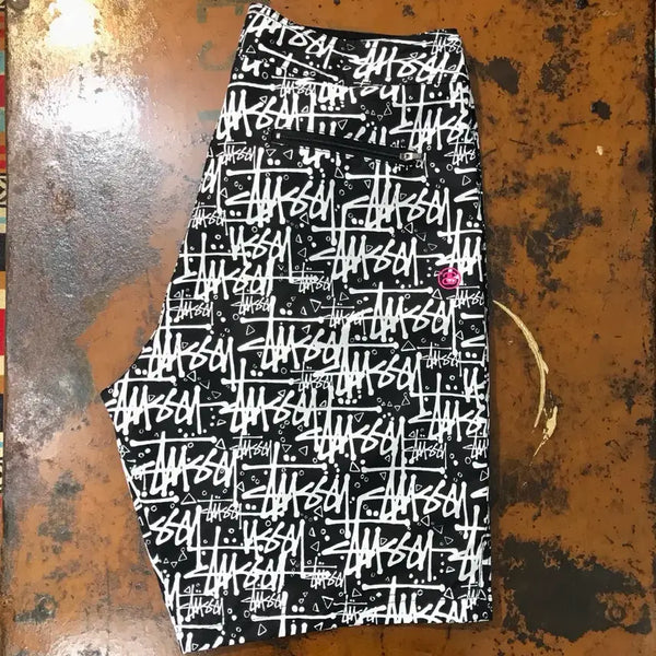 [BUNJANG] Stussy Graphic Print Banding Swim Shorts / 스투시 그래픽 프린팅 밴딩 스윔 숏 팬츠 반바지 허리 33 35 사이즈