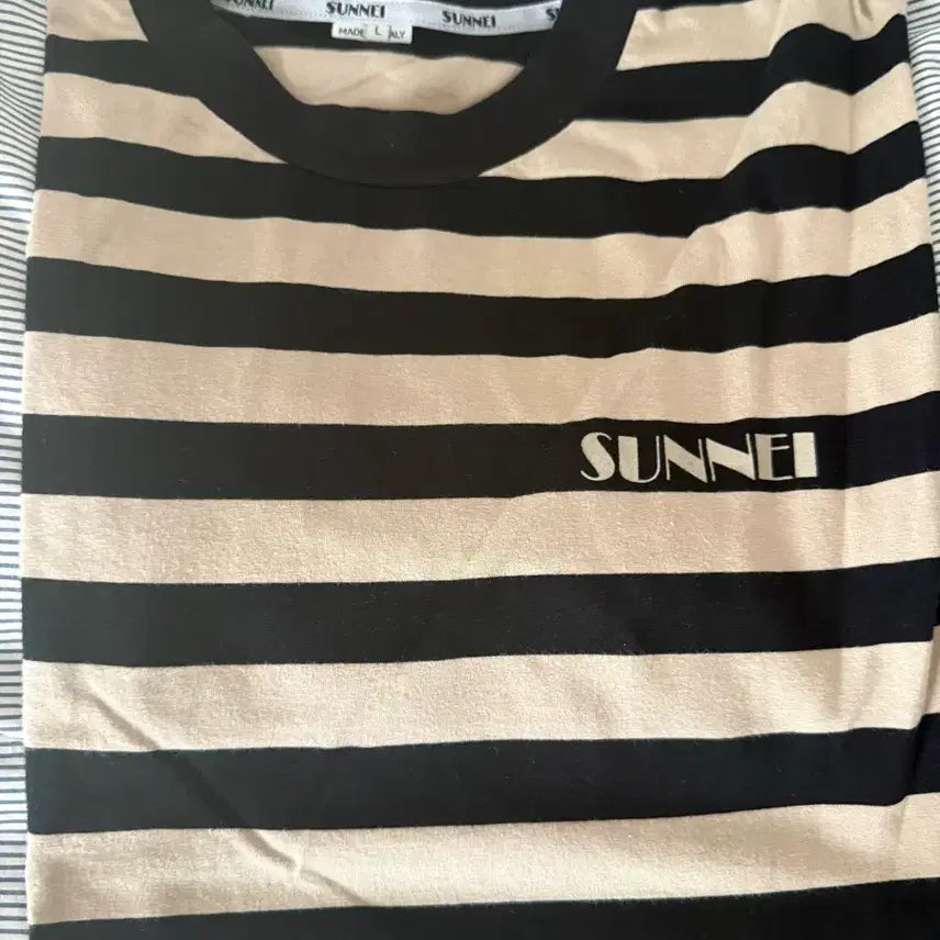 [BUNJANG] Sunnei Striped Logo T-Shirt / 써네이 반팔 L