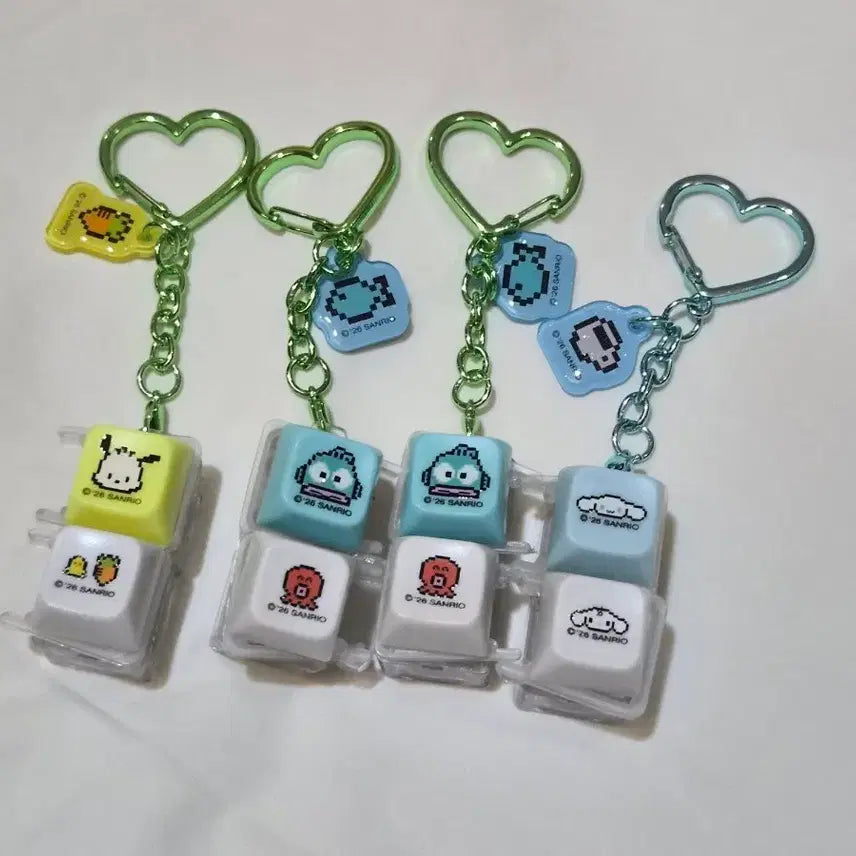 [BUNJANG] Sanrio Characters Keychain, Keyboard Keycap, Keyholder Set / 산리오 키링 키보드 키캡 키홀더 한교동 시나모롤 포차코
