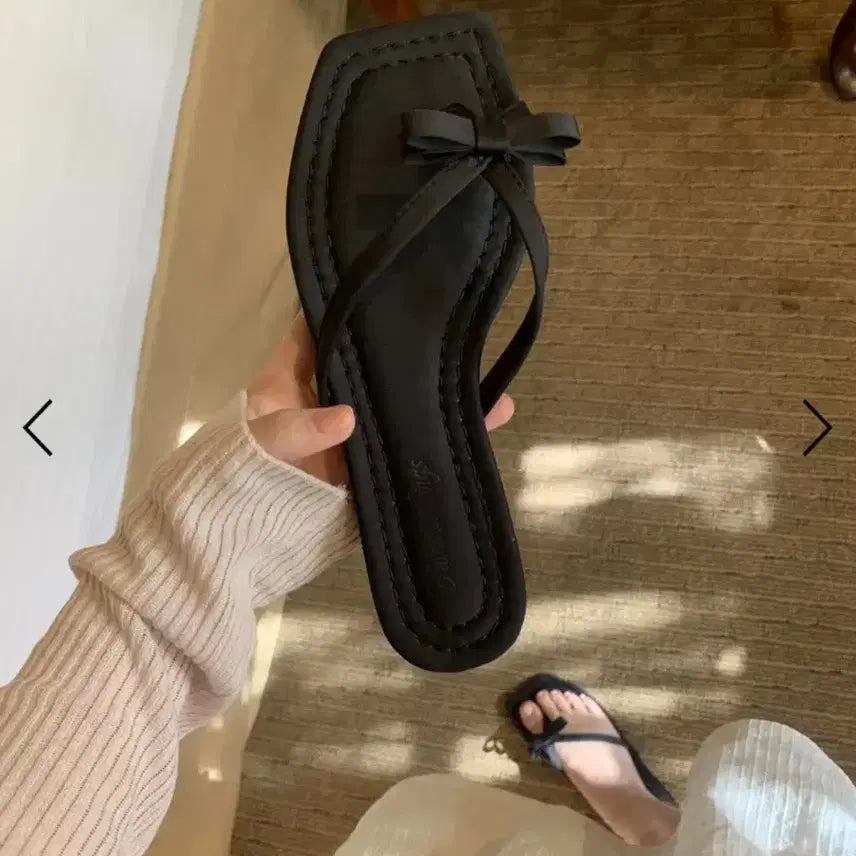 [BUNJANG] Favorite Things Ribbon Flip Flops (245) / 페이보릿띵스 리본 플릿플랍 245