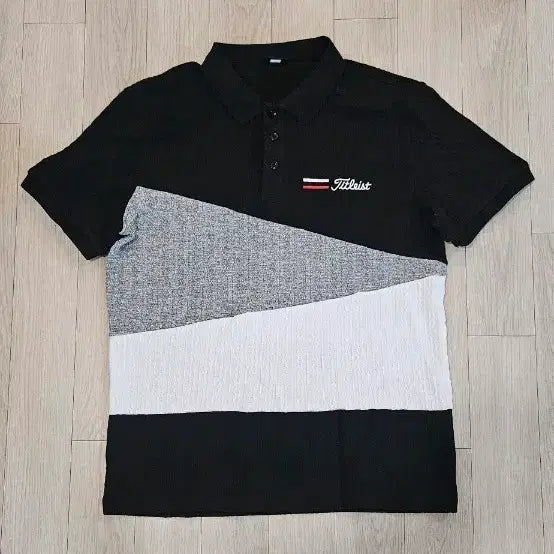[BUNJANG] Titleist Golf Apparel Black Short-Sleeve Polo Shirt / 타이틀리스트 골프웨어 반팔 카라티셔츠 블랙 95 가슴단면 51