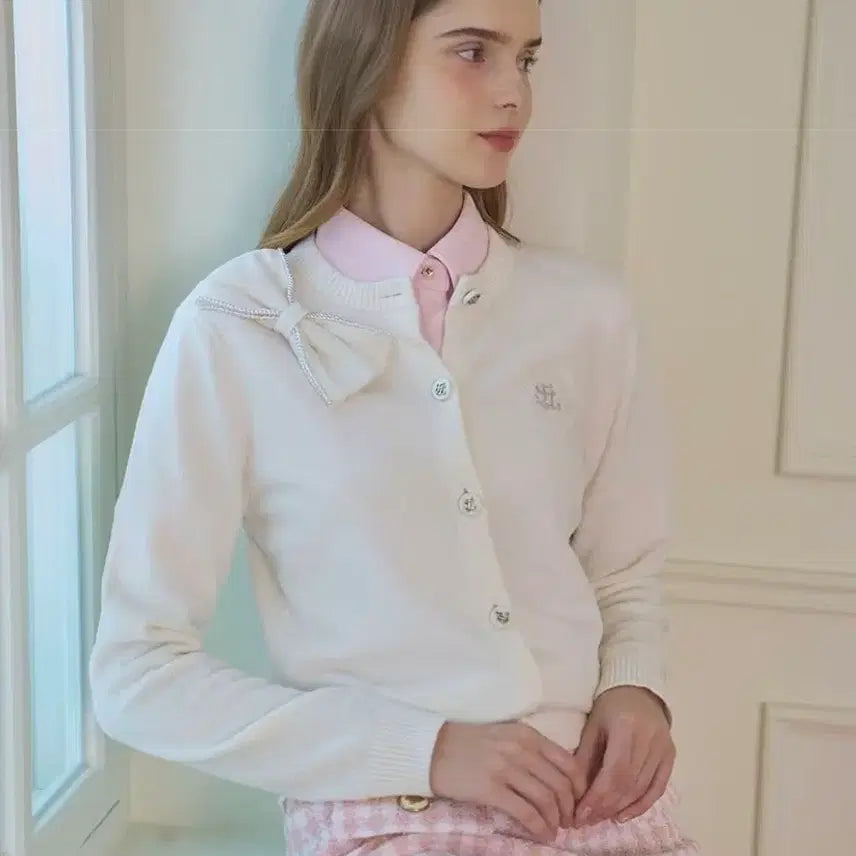 [BUNJANG] Fair Liar Ivory Ribbon Cardigan (M) / [정품/새상품] 페어라이어 아이보리 리본 가디건 M