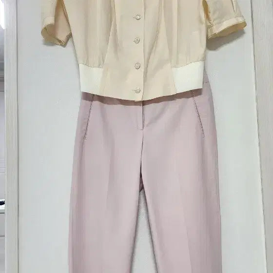 [BUNJANG] MINE (Hand-som) Light Pink Slacks Size 44-55 / 한섬 마인(MINE) 연핑크 슬랙스 44  61-90
