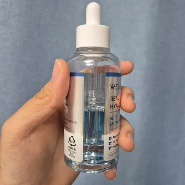 [BUNJANG] Wellage Real Hyaluronic Blue Ampoule 100ml / 웰라쥬 리얼 히알루로닉 블루 앰플 100