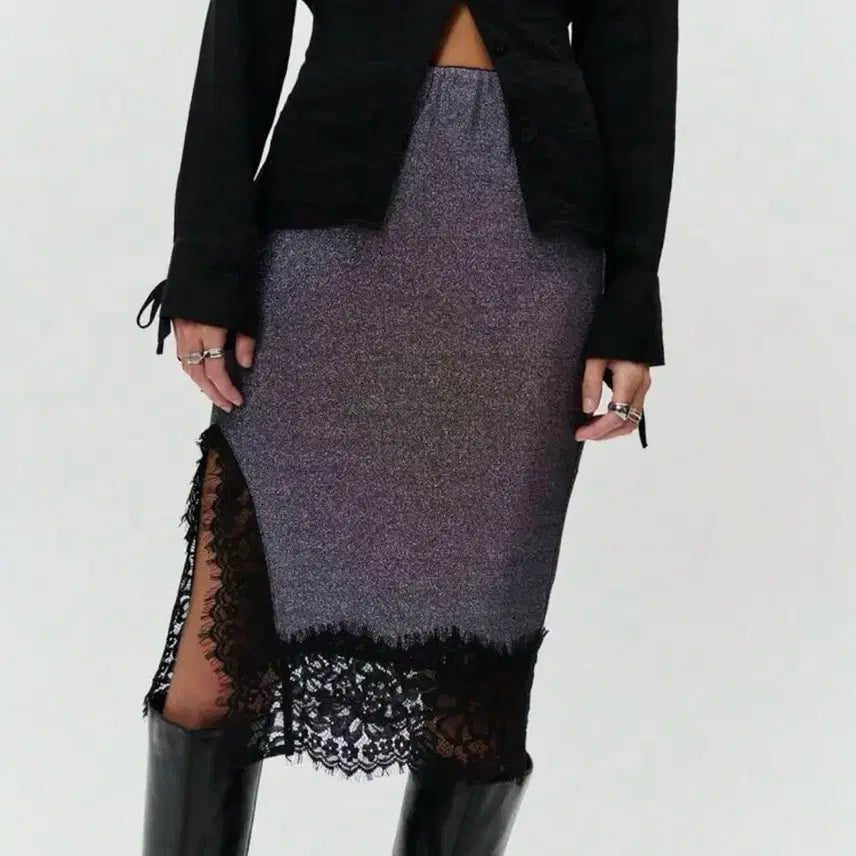 [BUNJANG] Glitter Skirt L / 글리터 스커트 L