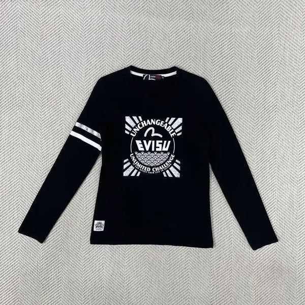 [BUNJANG] Evisu Long Sleeve T-Shirt Black XS / 에비수 긴팔티 블랙 XS