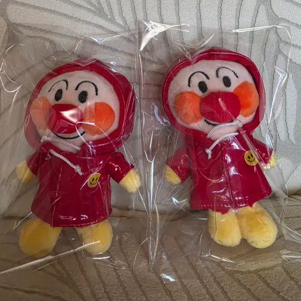 [BUNJANG] Anpanman Raincoat Plush Keychain / 호빵맨 우비 인형 키링