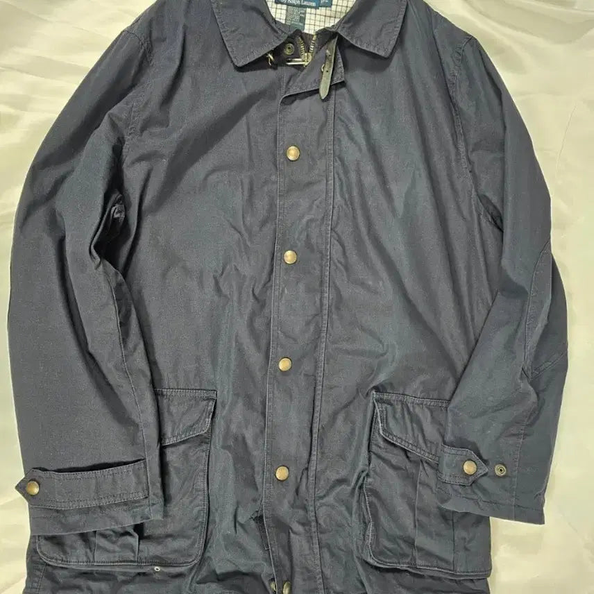 [BUNJANG] Polo Ralph Lauren Wool Blend Single-Breasted Coat Navy L / 폴로카코트