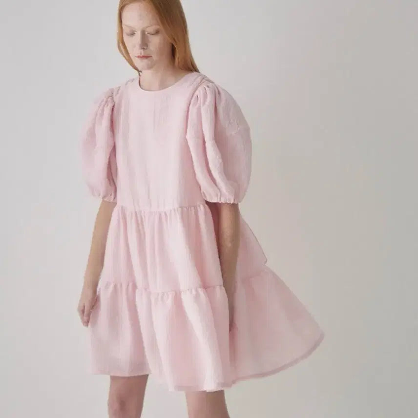[BUNJANG] TAVS Signature Ribbon Dress Pink / 타브 시그니처 백 리본 드레스 원피스 핑크