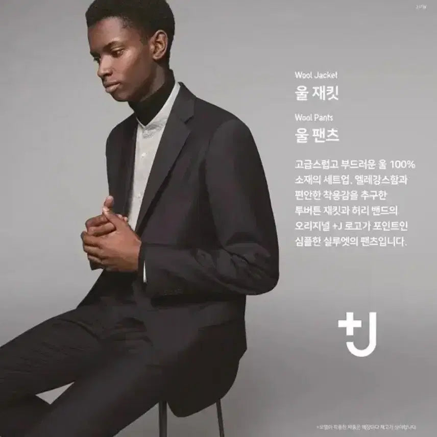 [BUNJANG] Uniqlo + J x Jil Sander Dark Gray Wool Setup Suit / 유니클로 j+ 질샌더 셋업 수트 다크그레이(차콜그레이)