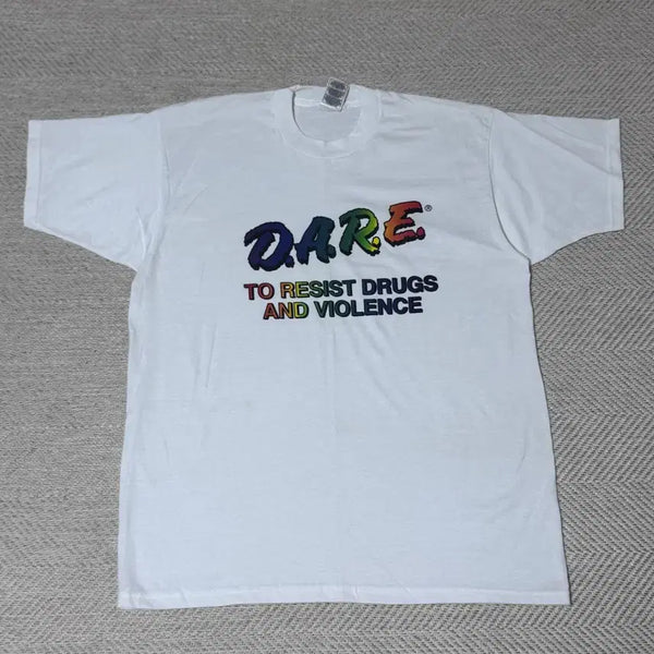 [BUNJANG] DARE 90s Vintage White T-Shirt XL / (XL) 90s 빈티지 DARE 화이트 티셔츠 후룻