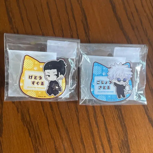 [BUNJANG] Jujutsu Kaisen 5th Anniversary DAKKO Series Name Tag Badge Mini Character Set - Geto & Gojo (Bundle Set, New) / 일괄/새상품)주술회전 5주년 닷코 시리즈 명찰뱃지 미니캬라 게토 고죠 세트