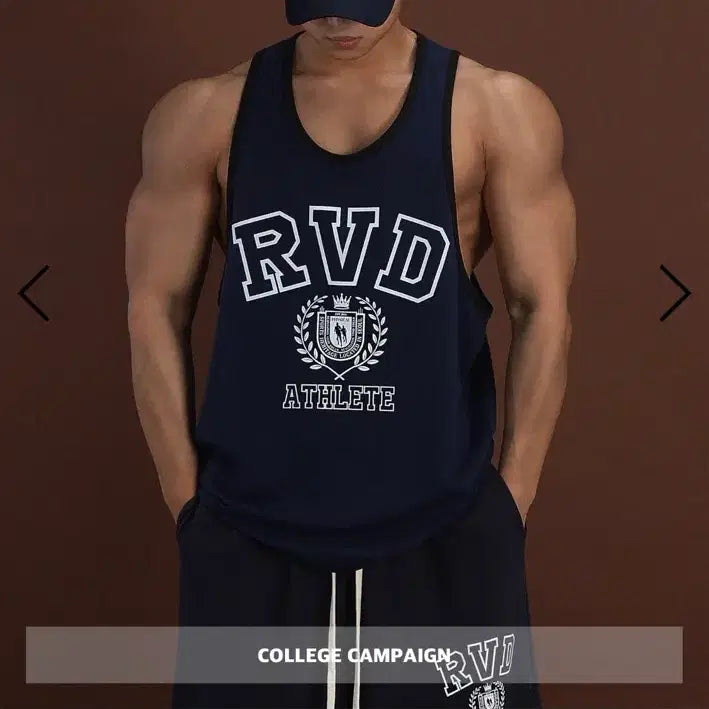 [BUNJANG] RVD Two-Tone Stringer Sleeveless Top and Half Pants Set Navy XL/L / RVD 알브이디 상하의세트 XL사이즈