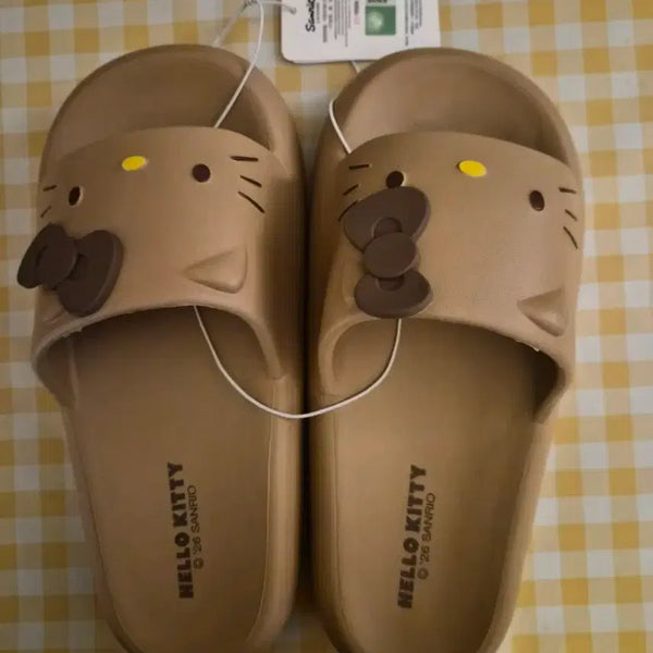 [BUNJANG] Hello Kitty Brown Slippers / 헬로키티 슬리퍼 브라운 235,245,255mm (새상품)