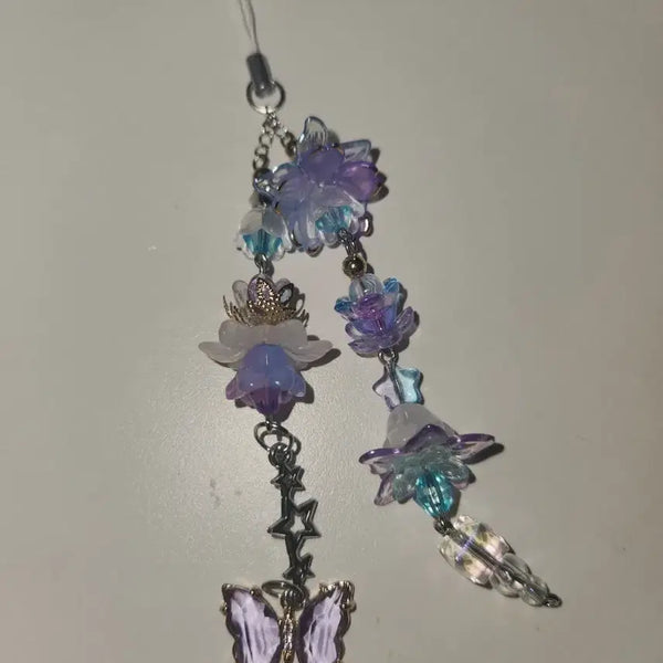 [BUNJANG] Purple & Blue Beaded Keychain / # 보라&파랑 비즈키링