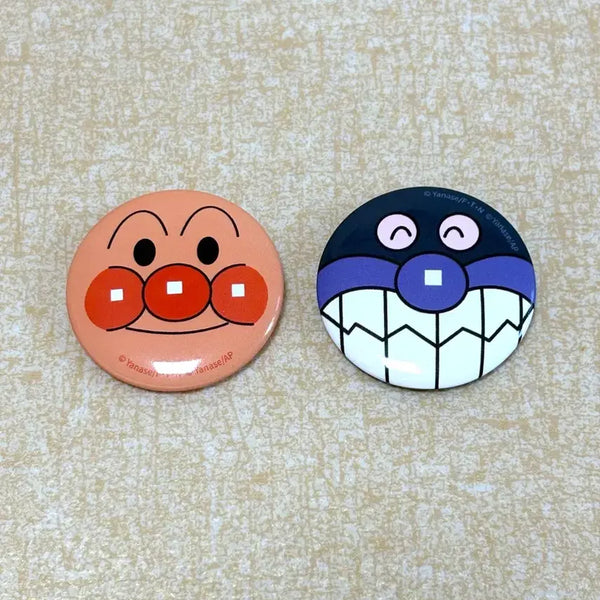 [BUNJANG] Anpanman Baikinman and Ru-run Original Can Badge Set / 호빵맨 세균맨과 그림책의 루룬 원형 캔뱃지 호빵맨 세균맨 캔뱃지