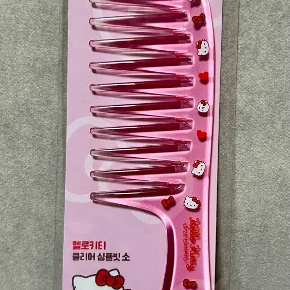 [BUNJANG] Sanrio Hello Kitty Clear Simple Comb / 미개봉 산리오 헬로키티 클리어 심플 빗 소